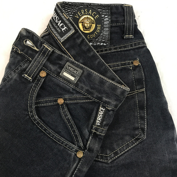 Versace High Waist Denim Medusa Head jeans - Picture 3 of 9